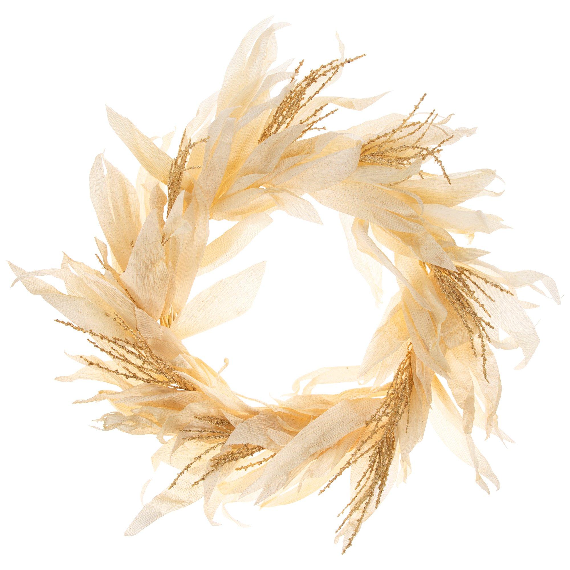 Raw Husk Corn Husk Wreath - Taste of the Frontier