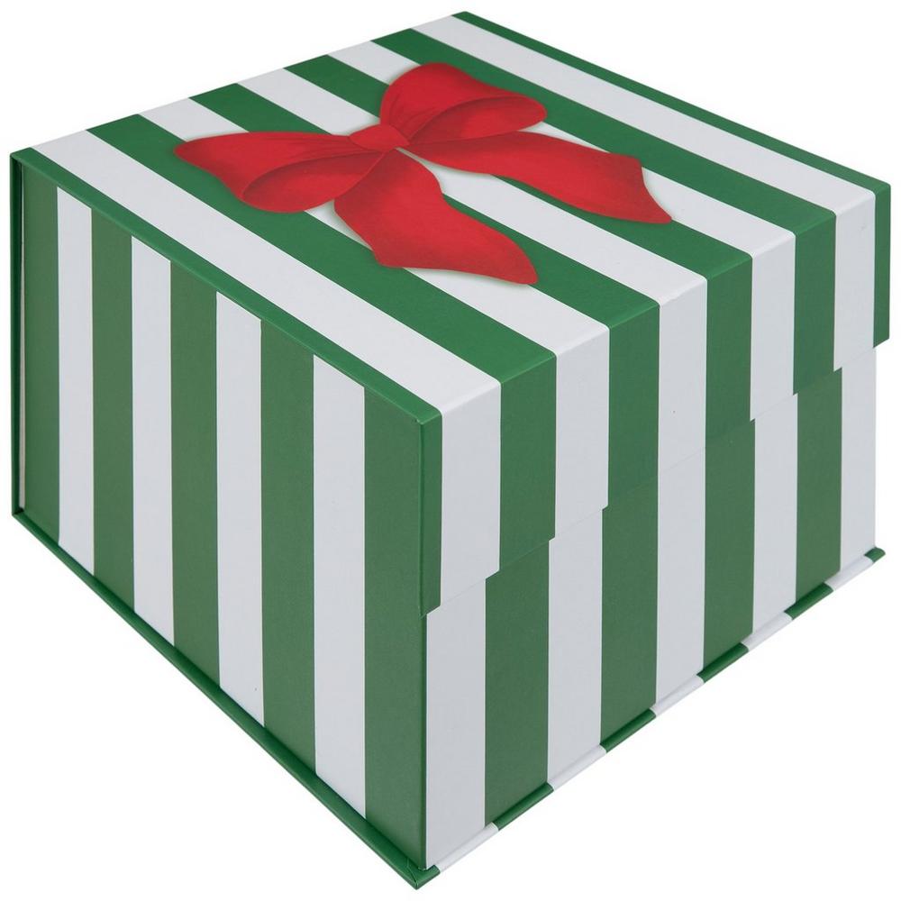 Bow Striped Square Gift Box | Hobby Lobby | 5695176