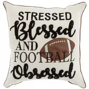 Stressed, Blessed & Football Obsessed Pillow Cover