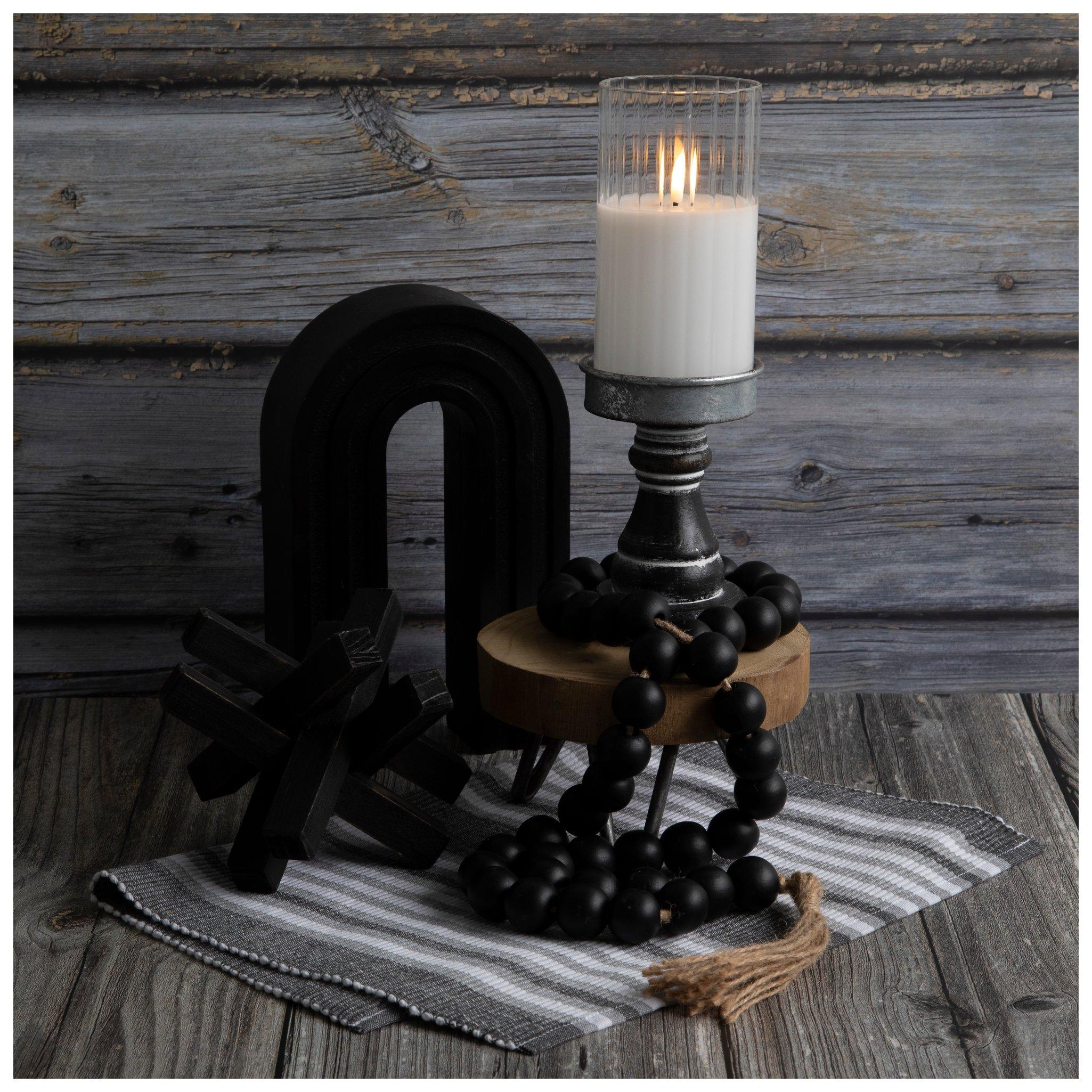 LED Ribbed Glass Pillar Candle Hobby Lobby 5699509