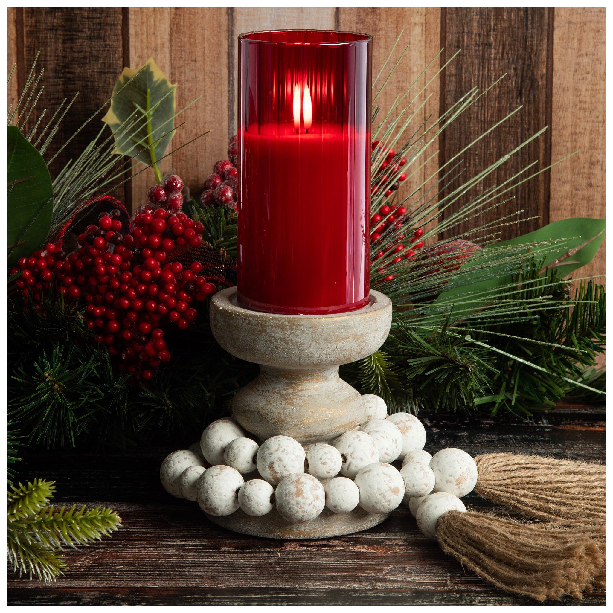LED Ribbed Glass Pillar Candle Hobby Lobby 5699582