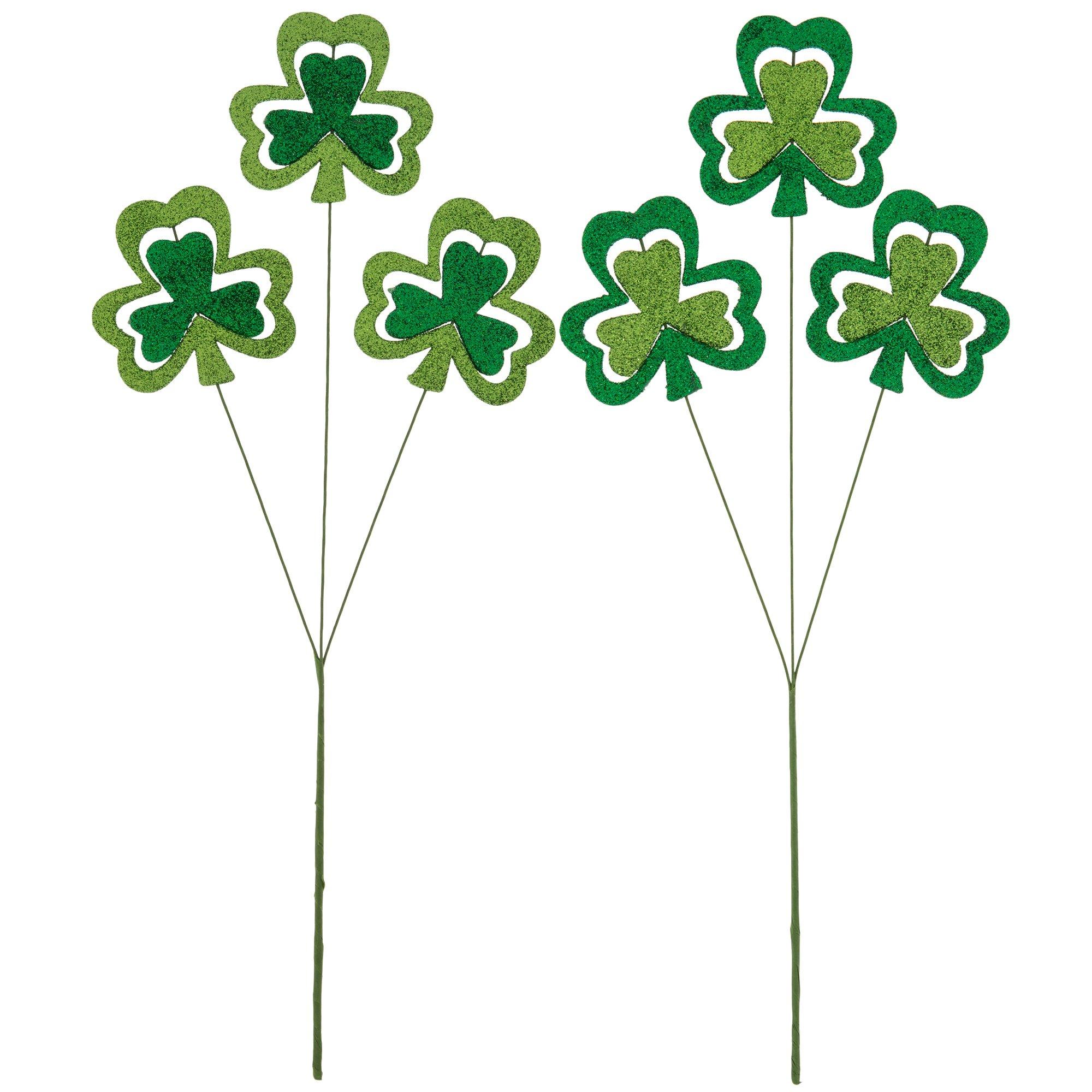Green Glitter Shamrock Picks Hobby Lobby 5700869