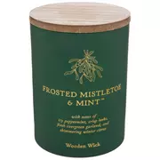 Frosted Mistletoe & Mint Wood Wick Jar Candle