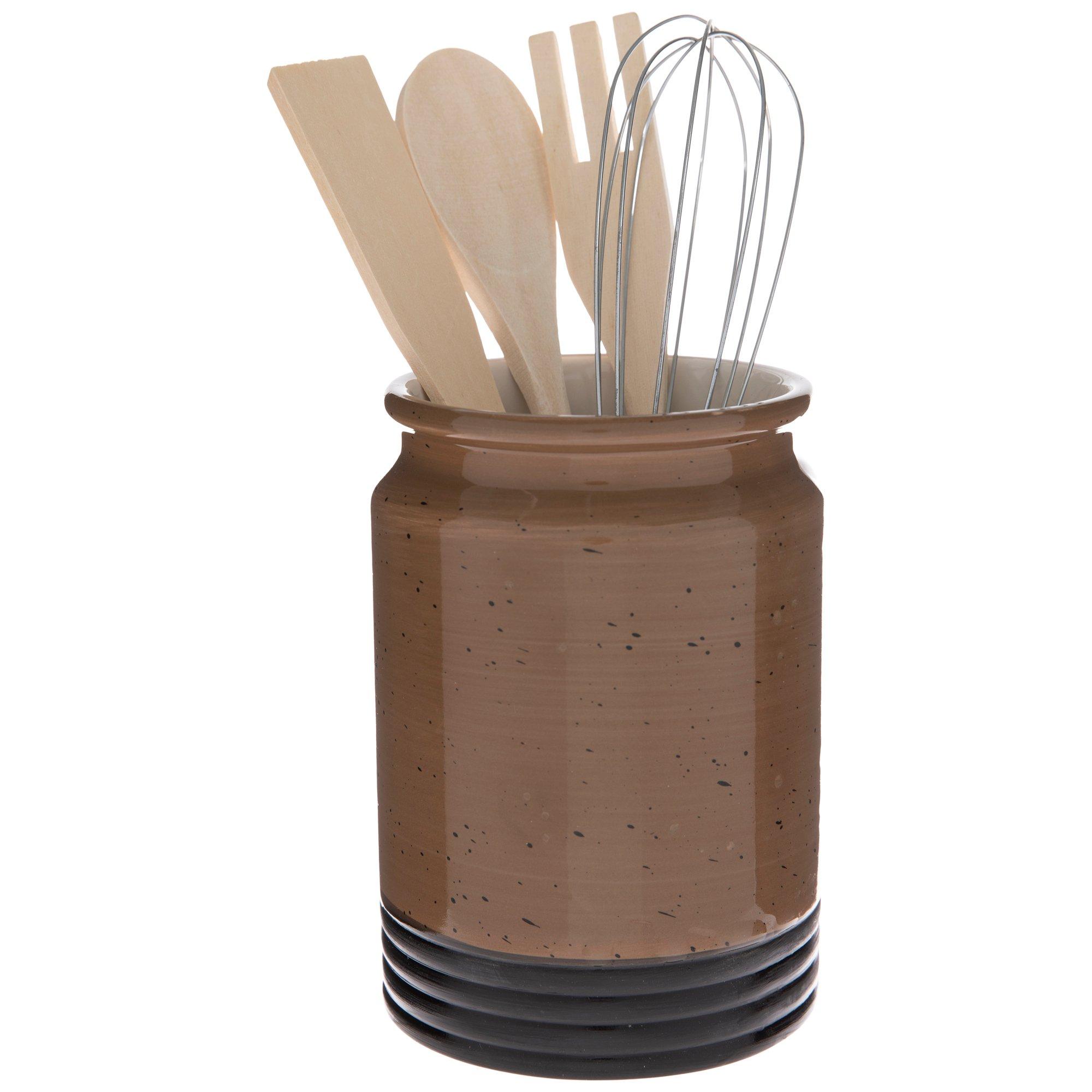 Tan & Black Utensil Holder & Utensils Hobby Lobby 5709902
