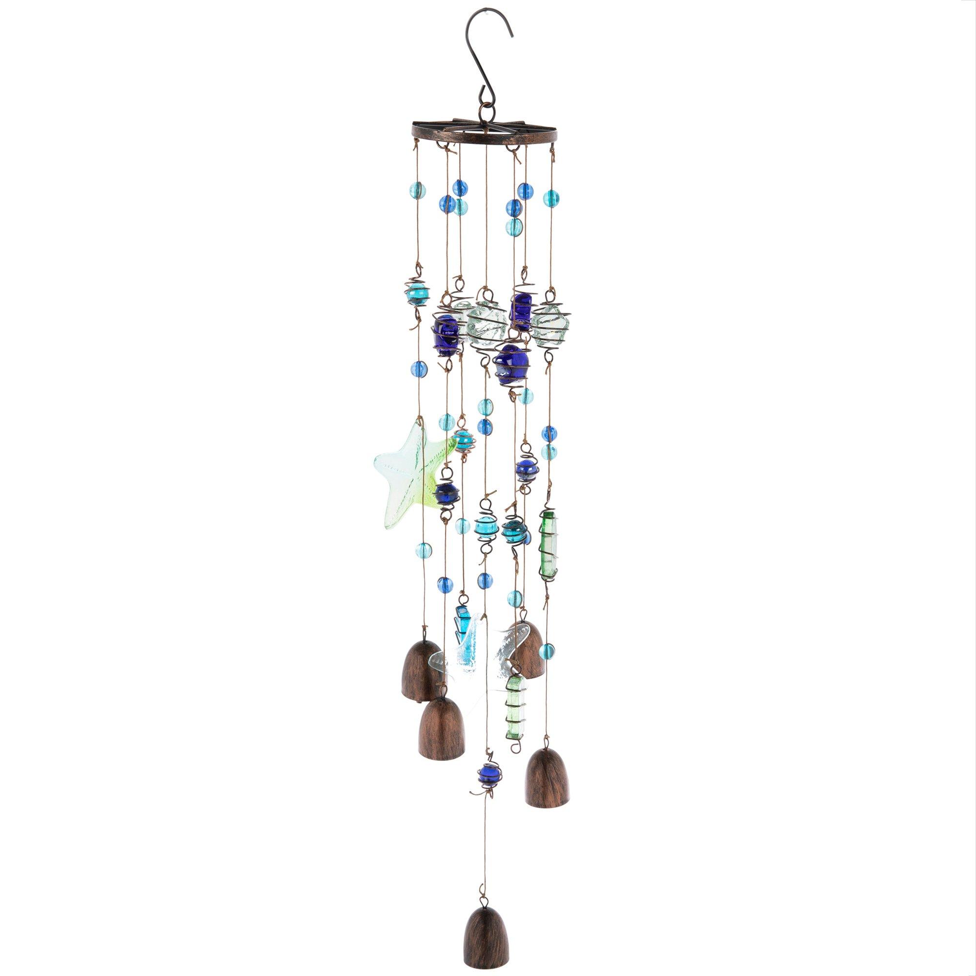 Blue Starfish & Bell Glass Wind Chime Hobby Lobby 5712732