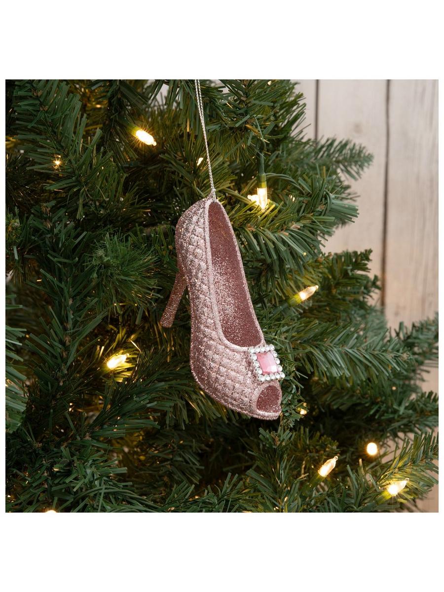 Pink Glitter High Heel Ornament Set | Hobby Lobby | 5721709