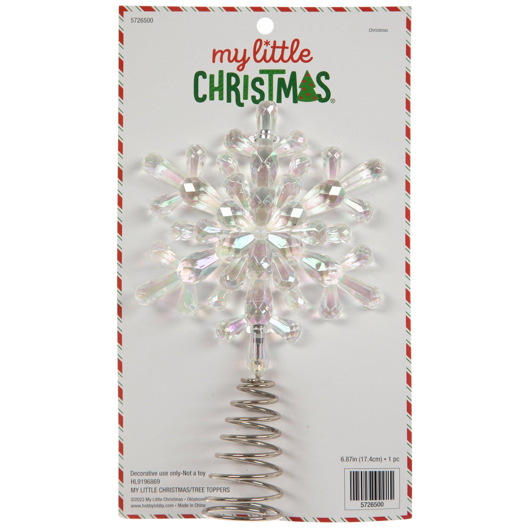 Iridescent Snowflake Mini Tree Topper Hobby Lobby 5726500