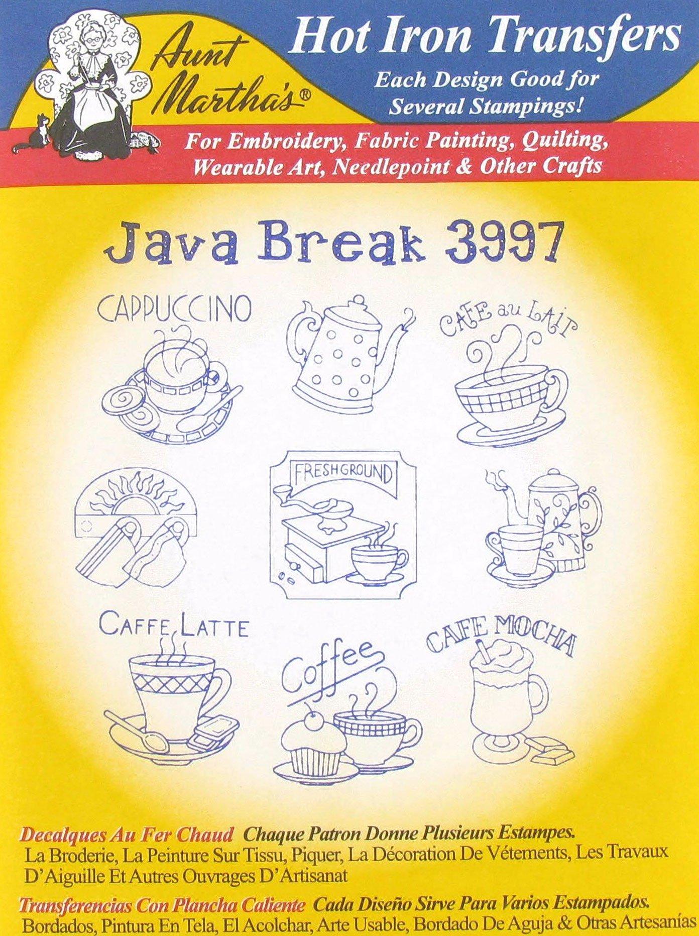 Java Break Embroidery Transfer Pattern, Hobby Lobby, Embroidery