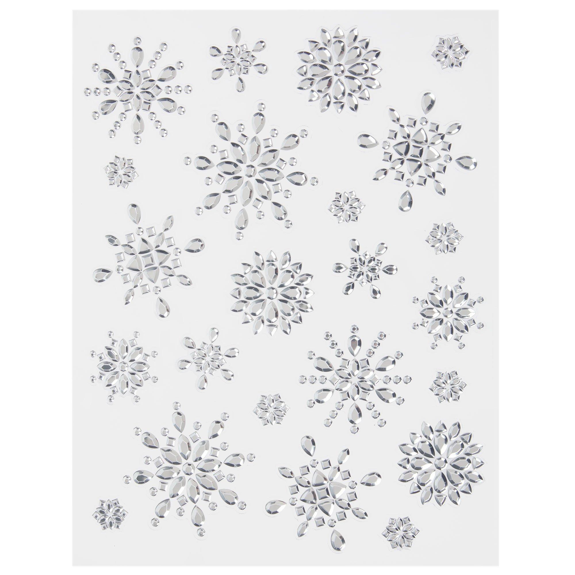 Rhinestone Snowflakes Adhesive Wall Art | Hobby Lobby | 5742895