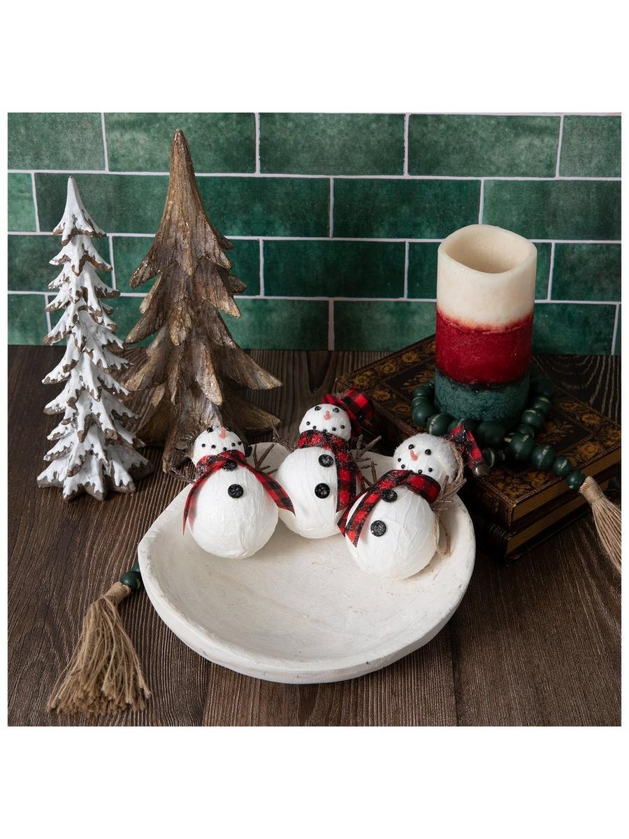 Buffalo Plaid Snowman Ornament Set | Hobby Lobby | 5746300