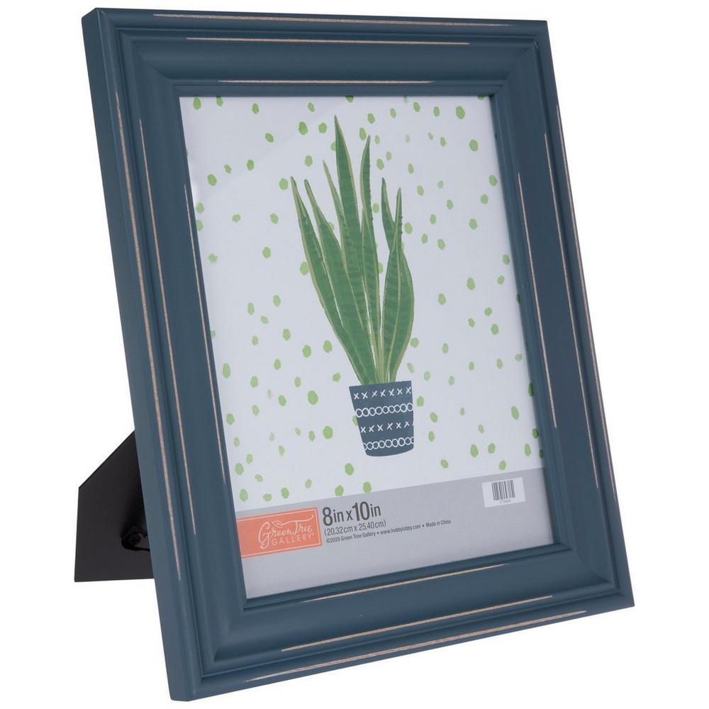 Blue Distressed Wood Picture Frame