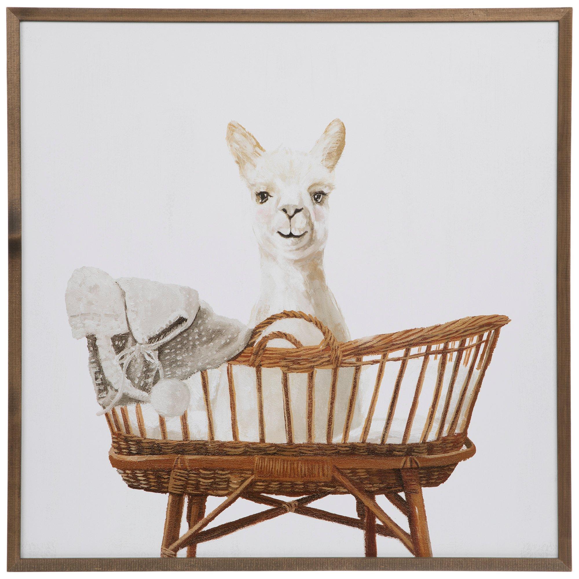 Llama & Wicker Crib Wood Wall Decor Hobby Lobby 5768973