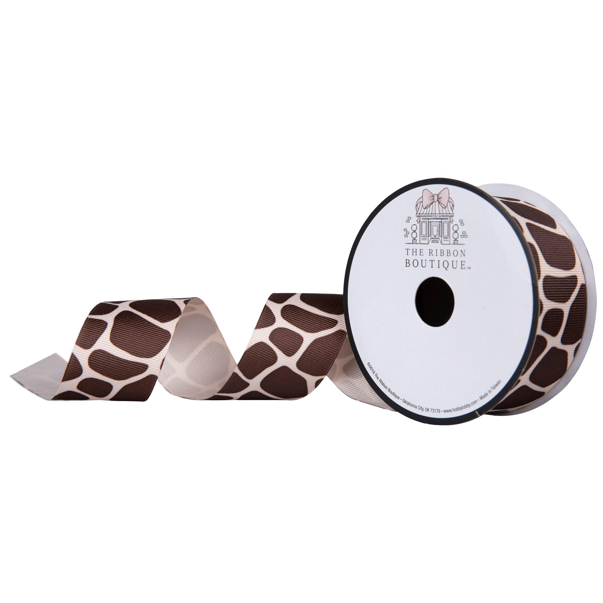 Giraffe Print Grosgrain Ribbon 1 1/2" Hobby Lobby 577262