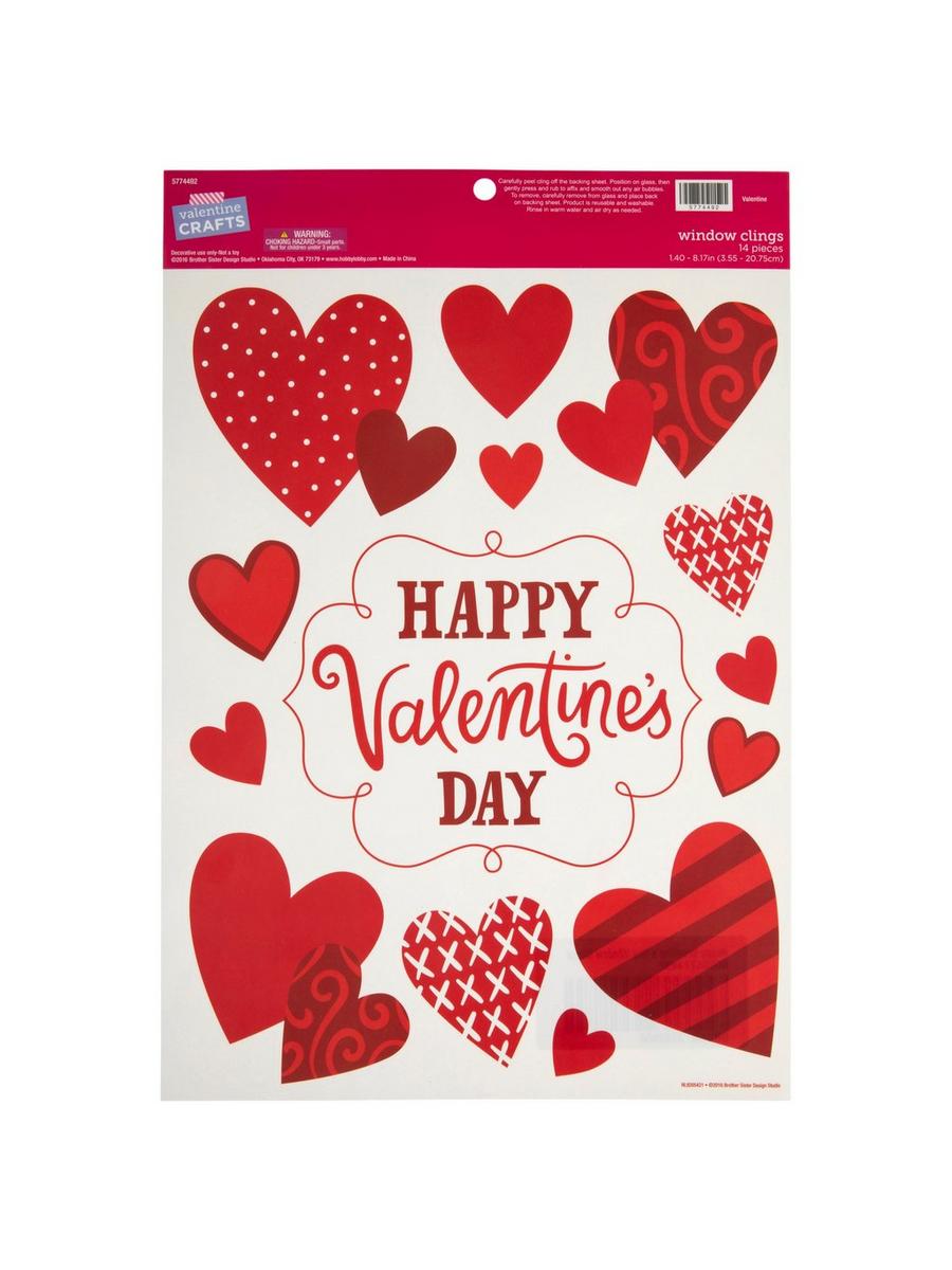 Happy Valentine's Day Window Clings | Hobby Lobby | 5774492