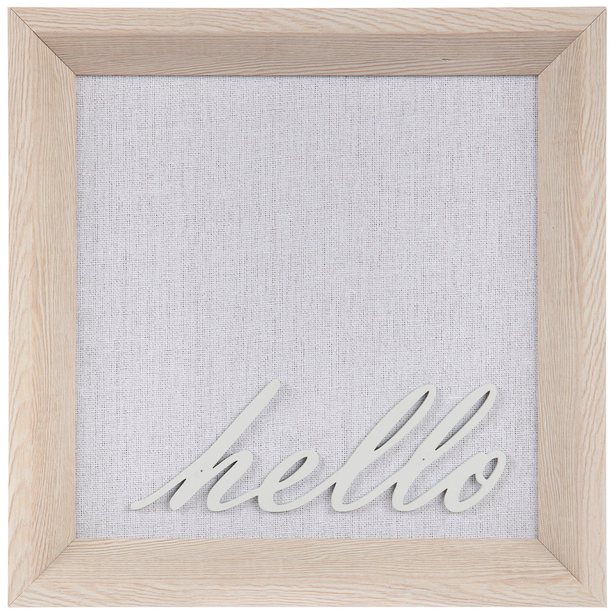 Hello Square Wood Decor Hobby Lobby 5778501