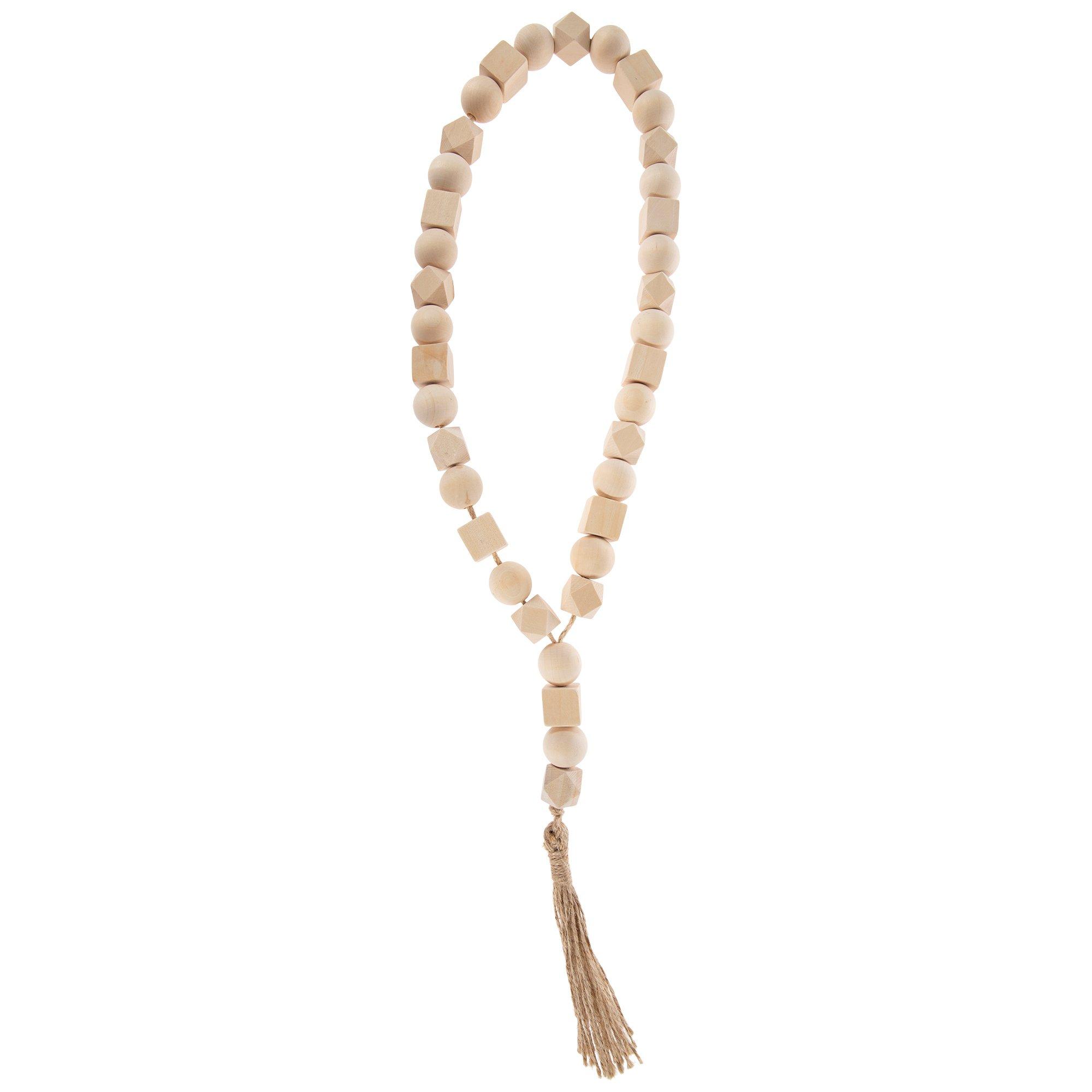 Geometric Beaded Tassel Wood Garland Hobby Lobby 5779517