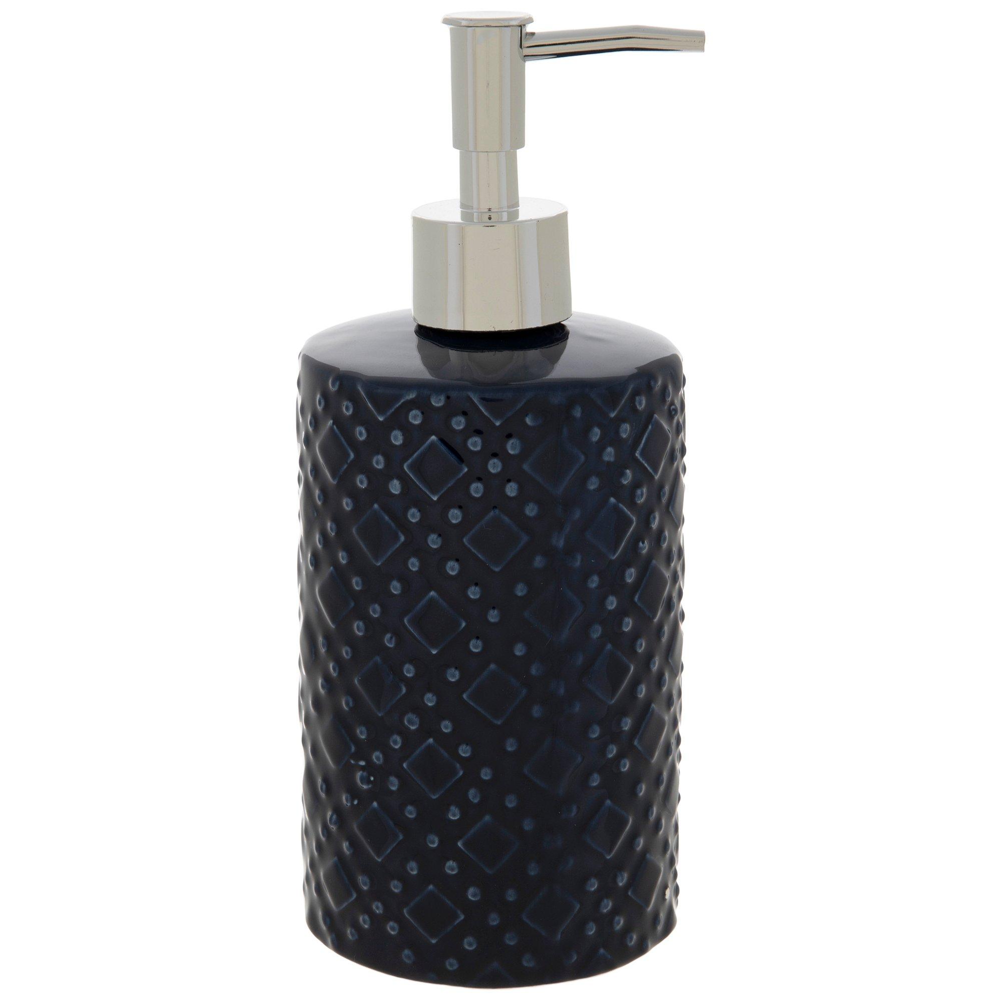 Navy Diamond Textured Soap Dispenser Hobby Lobby 5782842