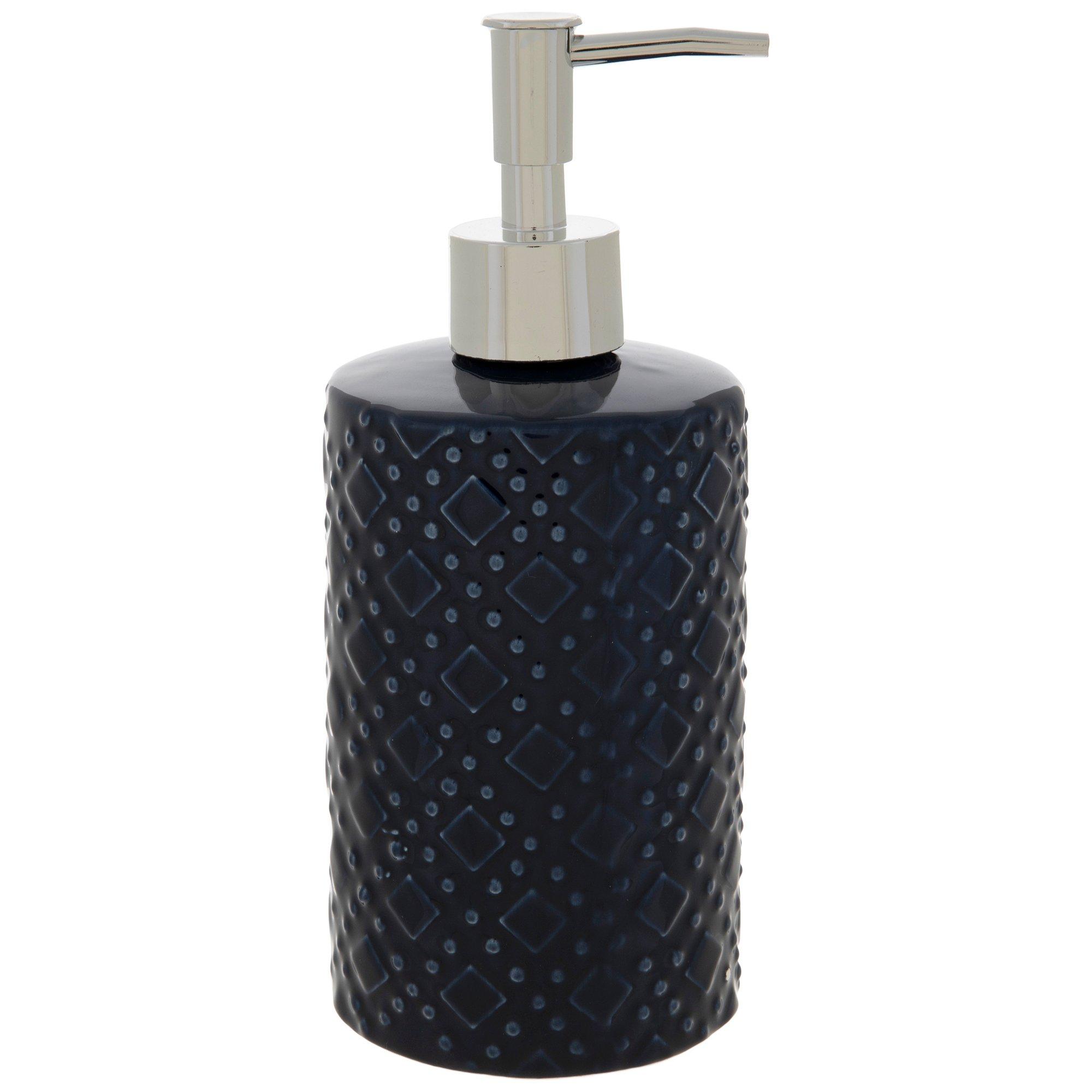 Navy Diamond Textured Soap Dispenser | Hobby Lobby | 5782842