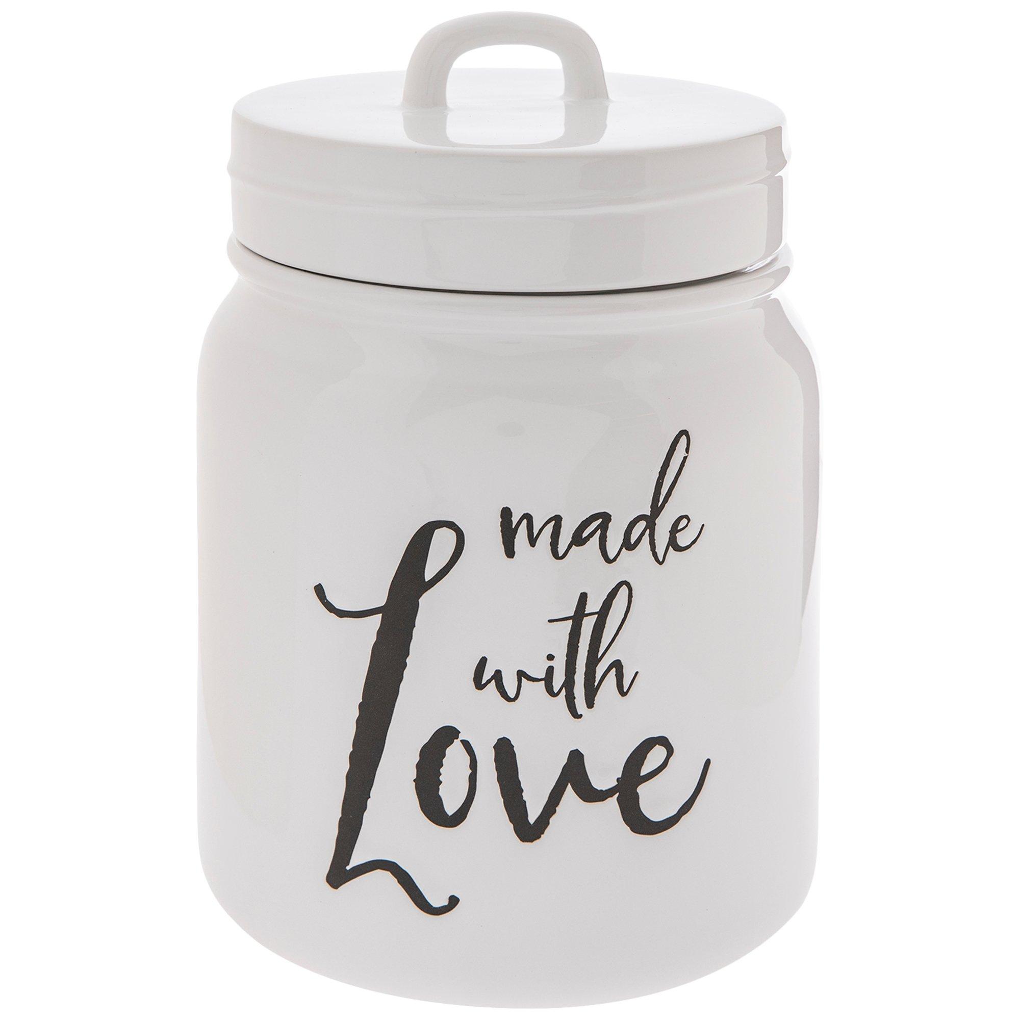 Cookie Jar Personalized With Name, Gift Mom, Grandma, Best Friend, Cookie  Jar, Ceramic Storage Jar With Wooden Lid Heart Tendril Design 