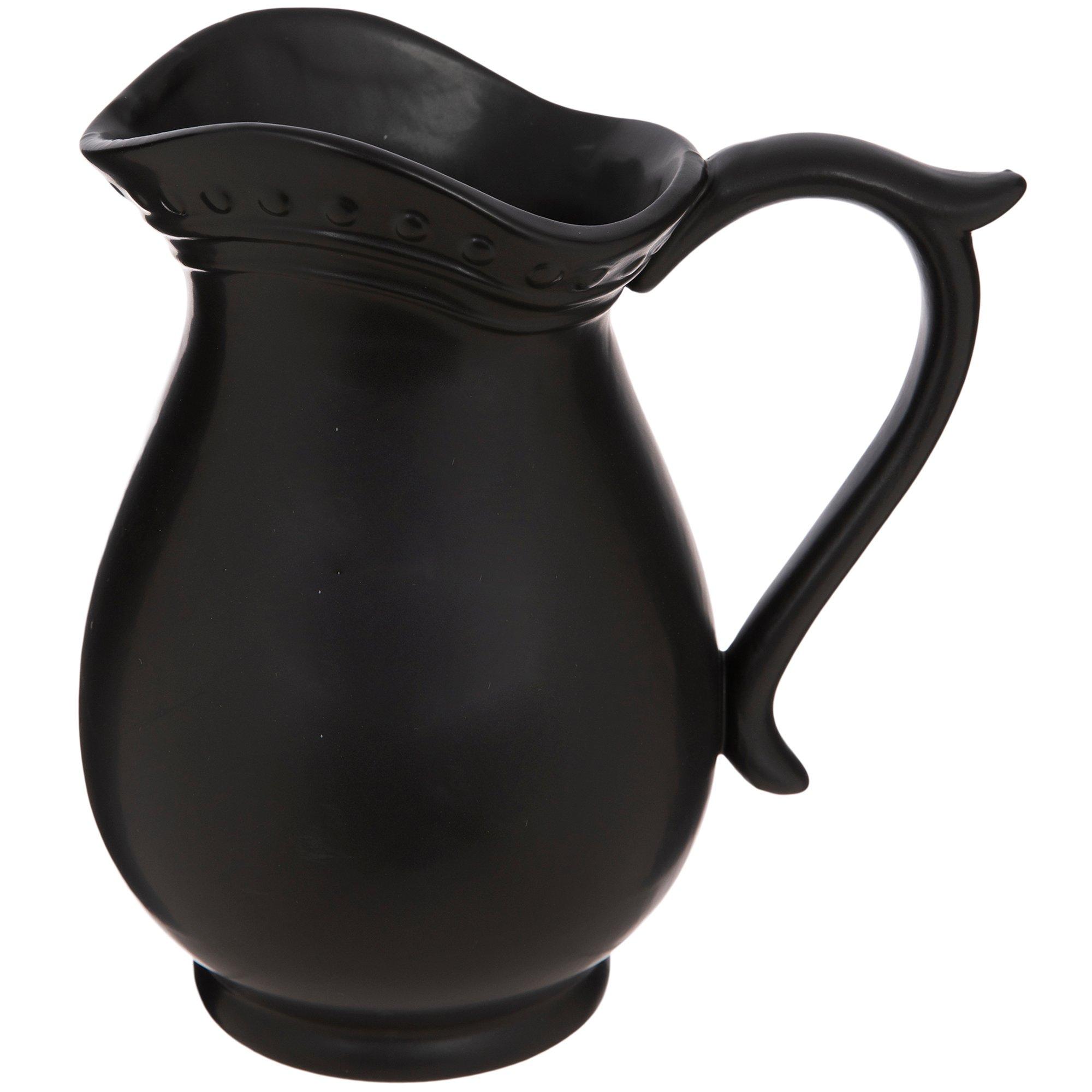 Ceramic Serving Pitcher, Pitcher Set, Black Ceramic Pitcher, Handmade  Pottery Pitcher Set, Water Jug Set, Black Modern Pitcher & Tumblers 