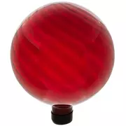Red Swirl Gazing Ball