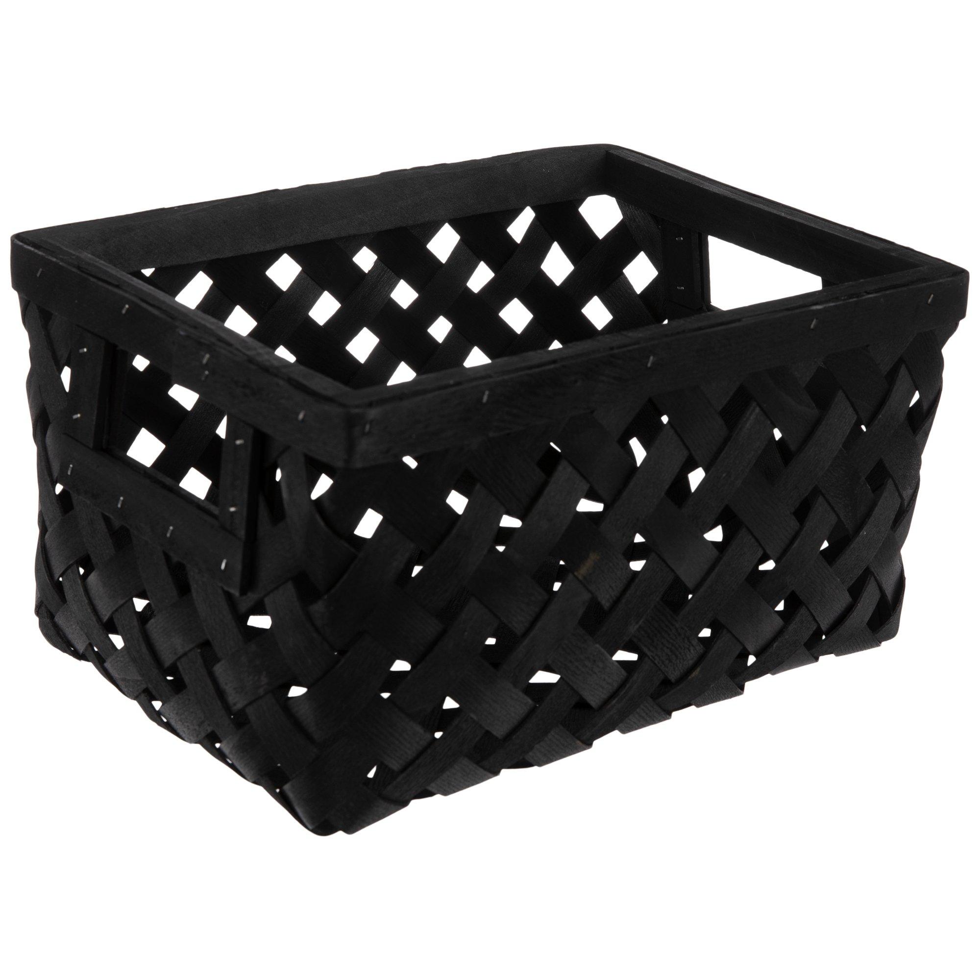 Black Wood Basket Hobby Lobby 5787304