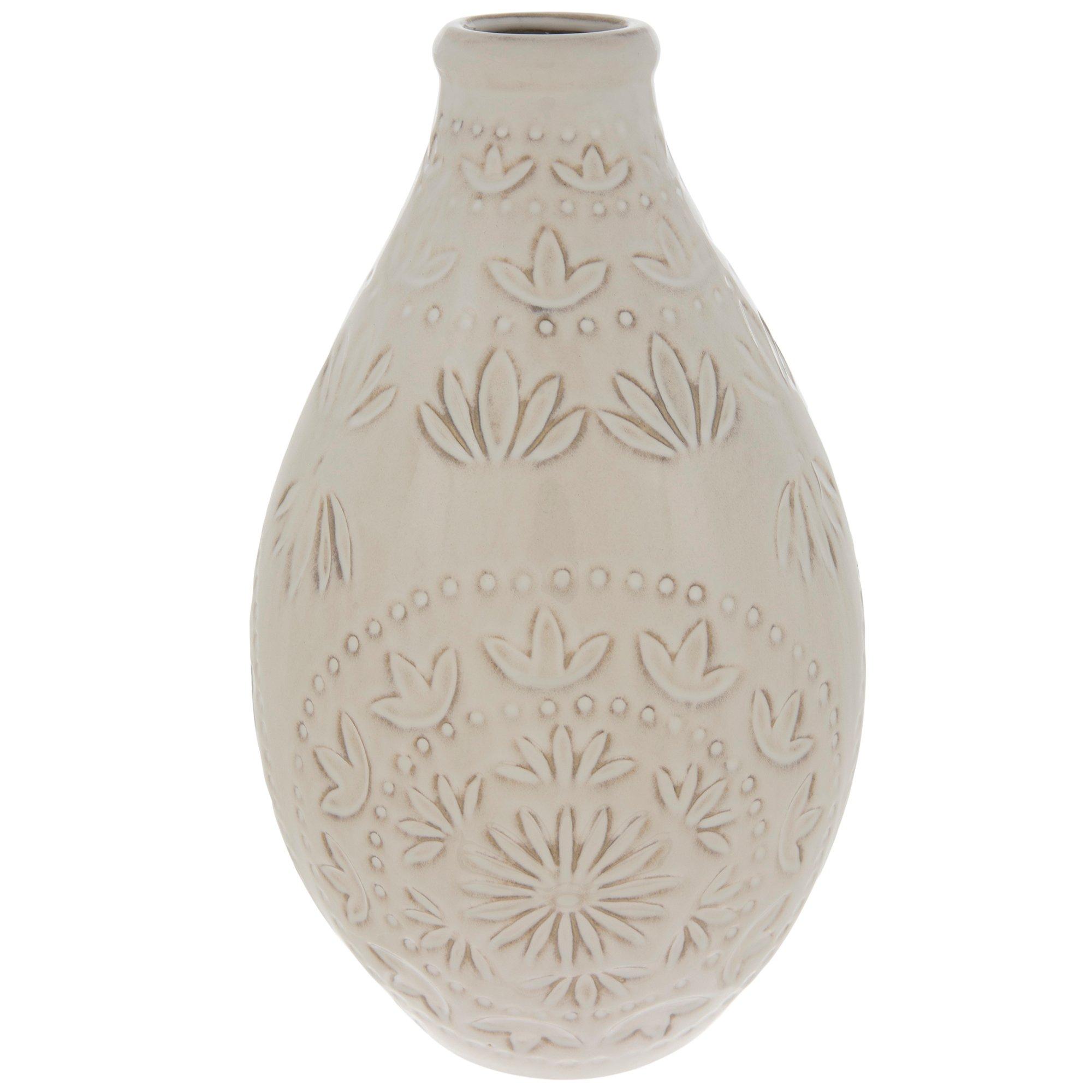 Cream Dotted Floral Vase Hobby Lobby 5787353