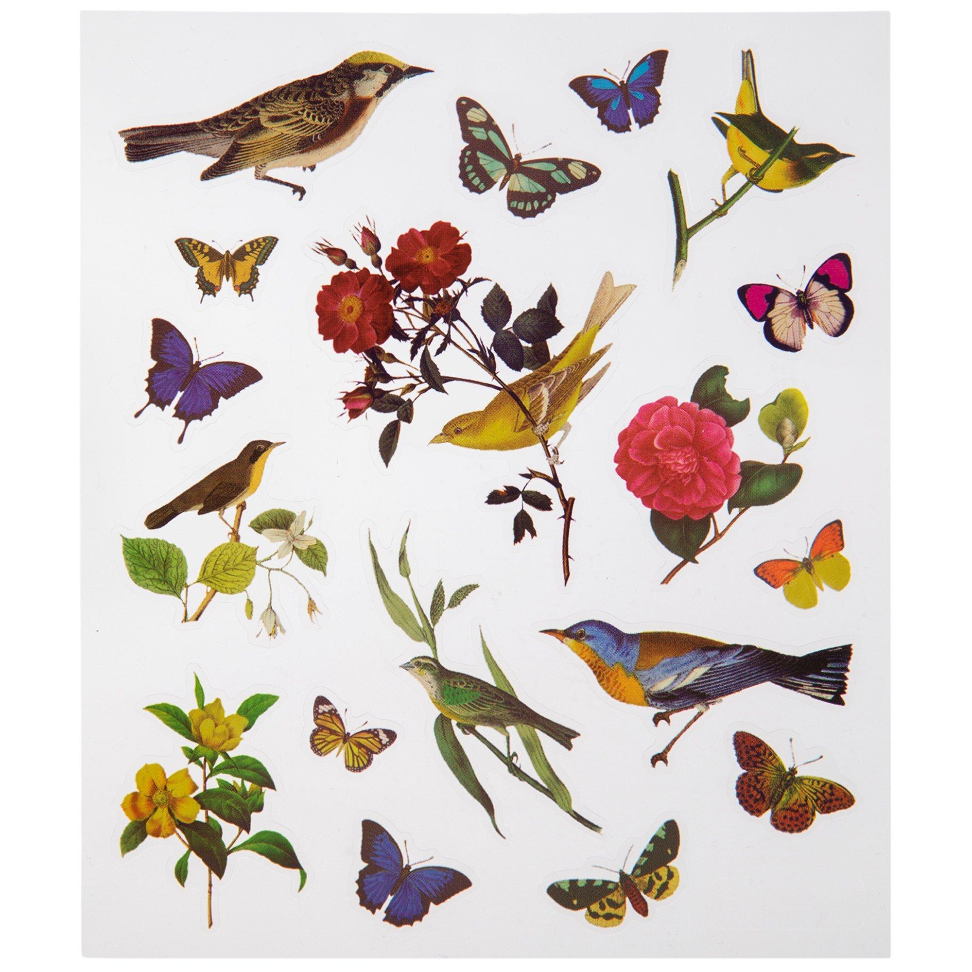 Birds & Flowers Stickers Hobby Lobby 579359