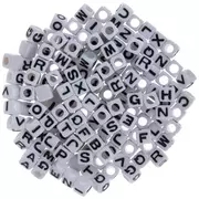 Black & White Alphabet Beads