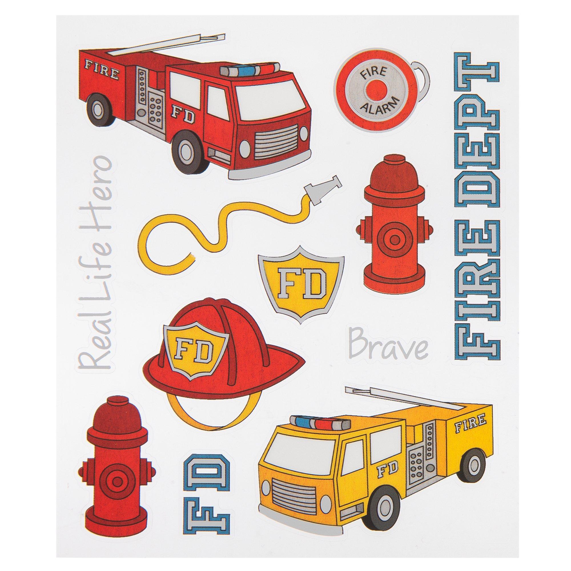Sticker Album: Fire Trucks Sticker Album for Collecting Stickers, Blank  Reusable Sticker Book Collecting Album