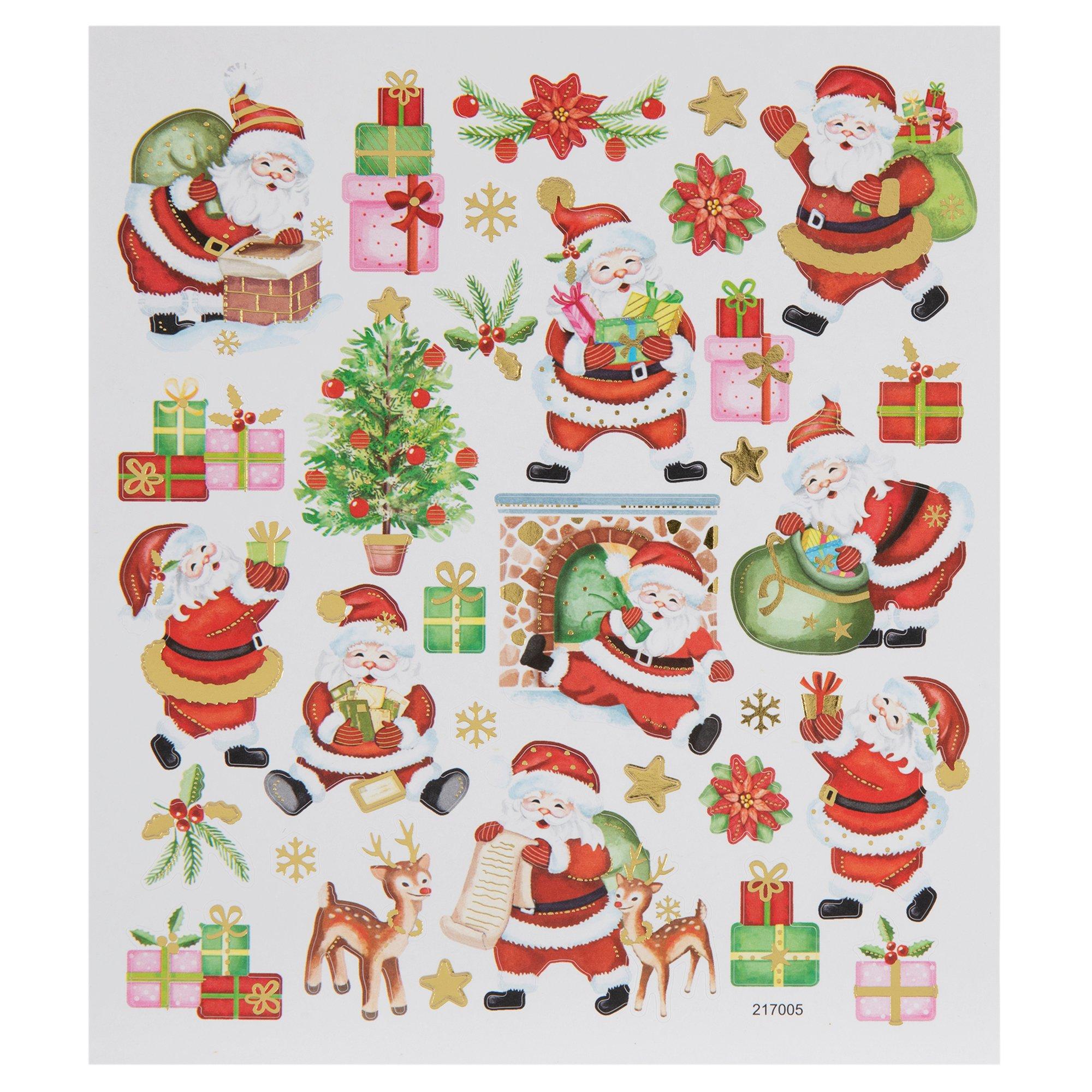Heiheiup Christmas Sticker Santa Bell Gift Small Sticker Cute Stickers Gift  Packaging Stickers Photo Booth Stand