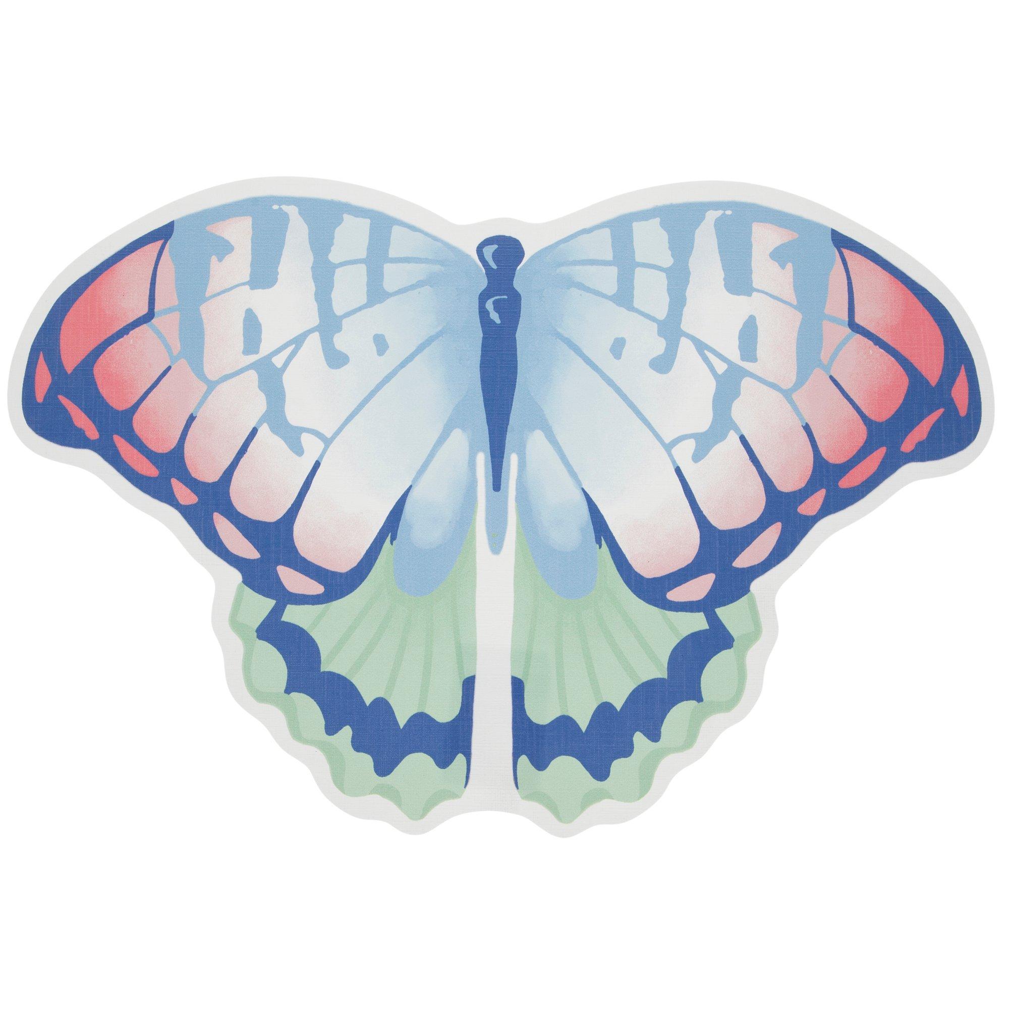 Blue, Green & Pink Butterfly Placemat