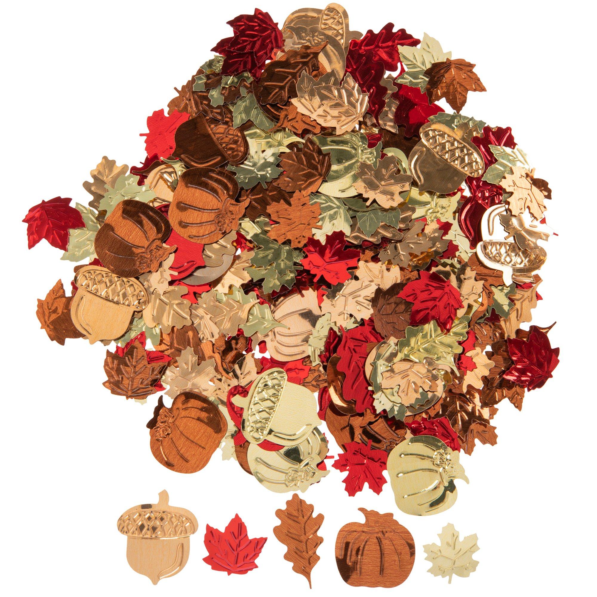 Metallic Leaves, Pumpkins & Acorns Confetti Hobby Lobby 5817226