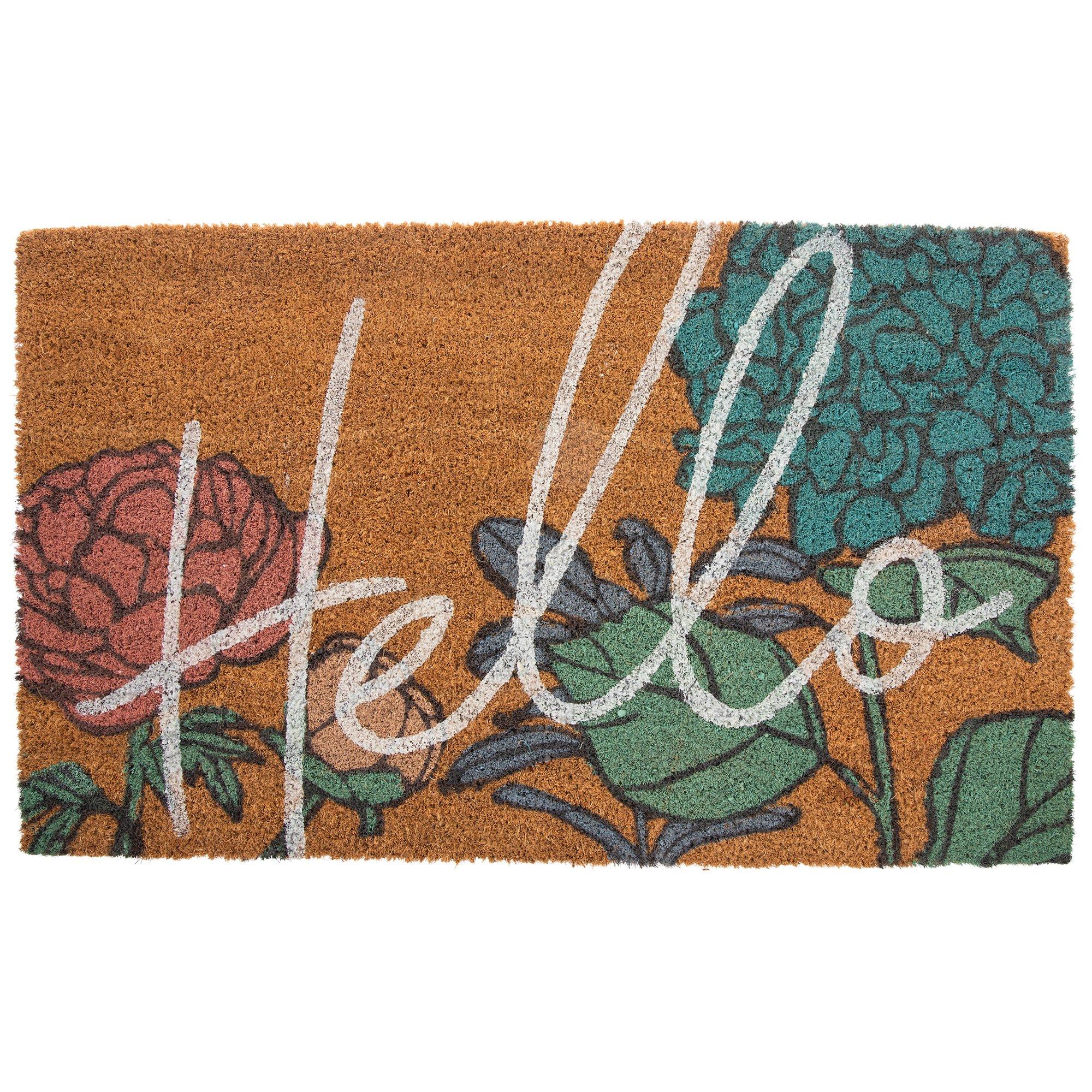 Hello Spring Florals Coir Doormat Hobby Lobby 5842463