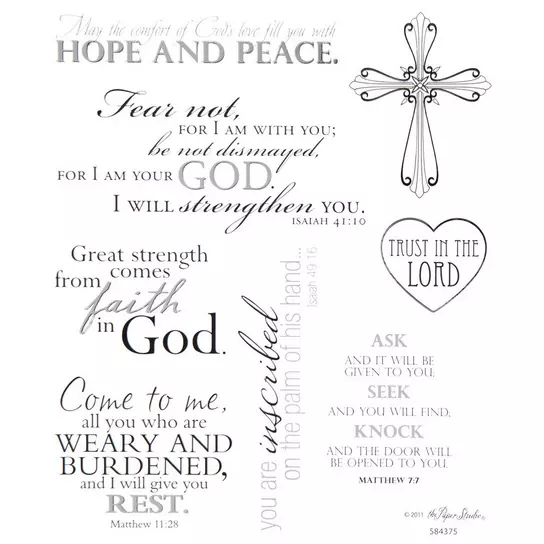 Silver Foil Religious Quote Stickers | Hobby Lobby | 584375