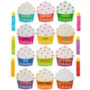 Birthday Cupcake & Candles Cutouts