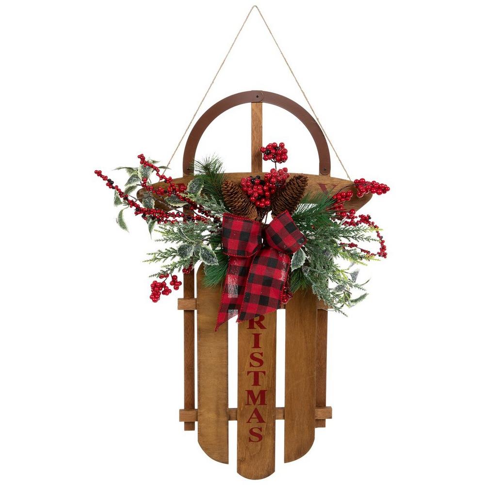 Christmas Sleigh Wood Wall Decor