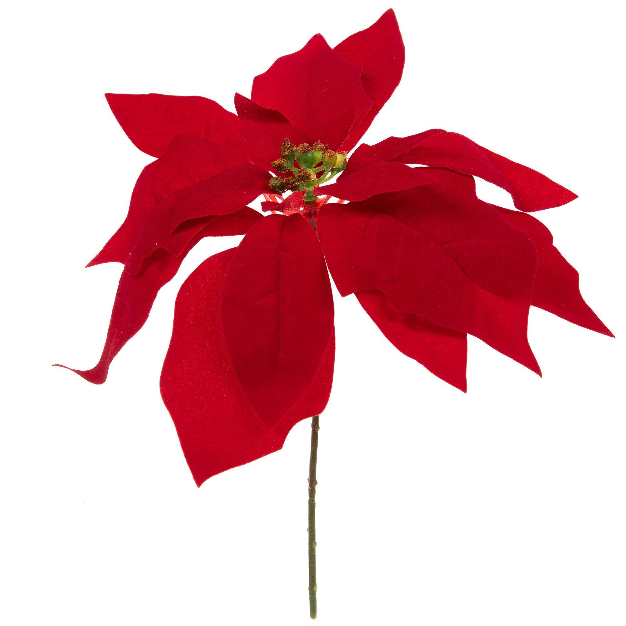 Red Velvet Poinsettia Pick view 1