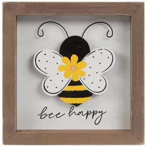 Bee Happy Wood Decor