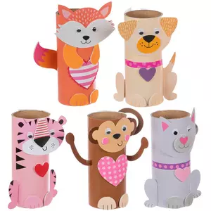 Winlyn 24 Sets Valentine's Day Craft Kits DIY Foam Hearts to Animal Shape  Ornaments Art Sets Heart Dog Unicorn Bee Cat Owl Butterfly Ladybug Llama