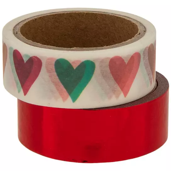 Hearts & Red Foil Washi Tapes, Hobby Lobby