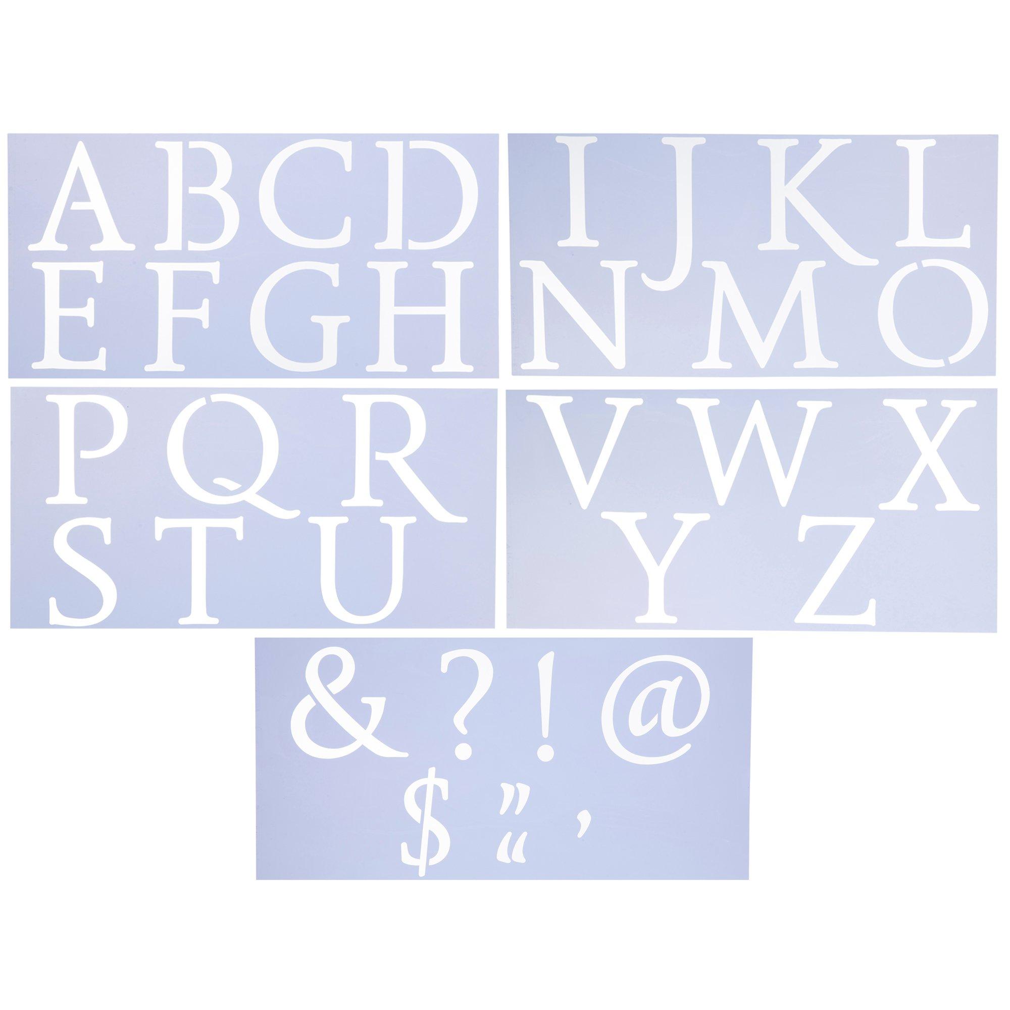 Roman Uppercase Alphabet Stencils Hobby Lobby 588103