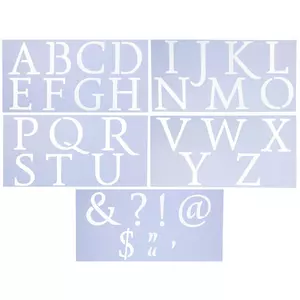 Serif Uppercase Alphabet & Number Adhesive Stencils