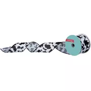 Cow Print Wired Edge Ribbon - 2 1/2"