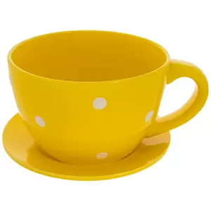 Polka Dot Tea Cup Planter