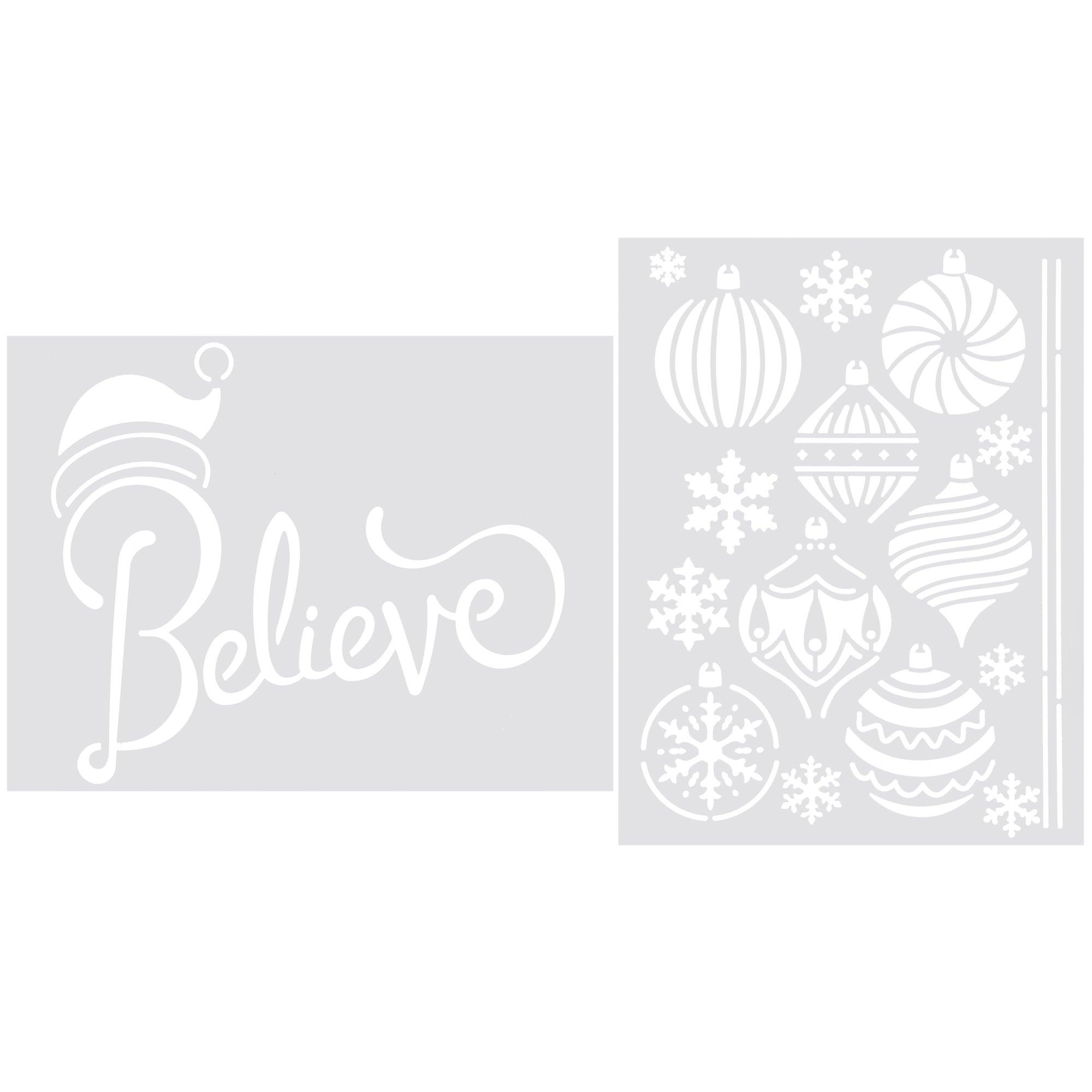 Christmas Ornaments Stencil