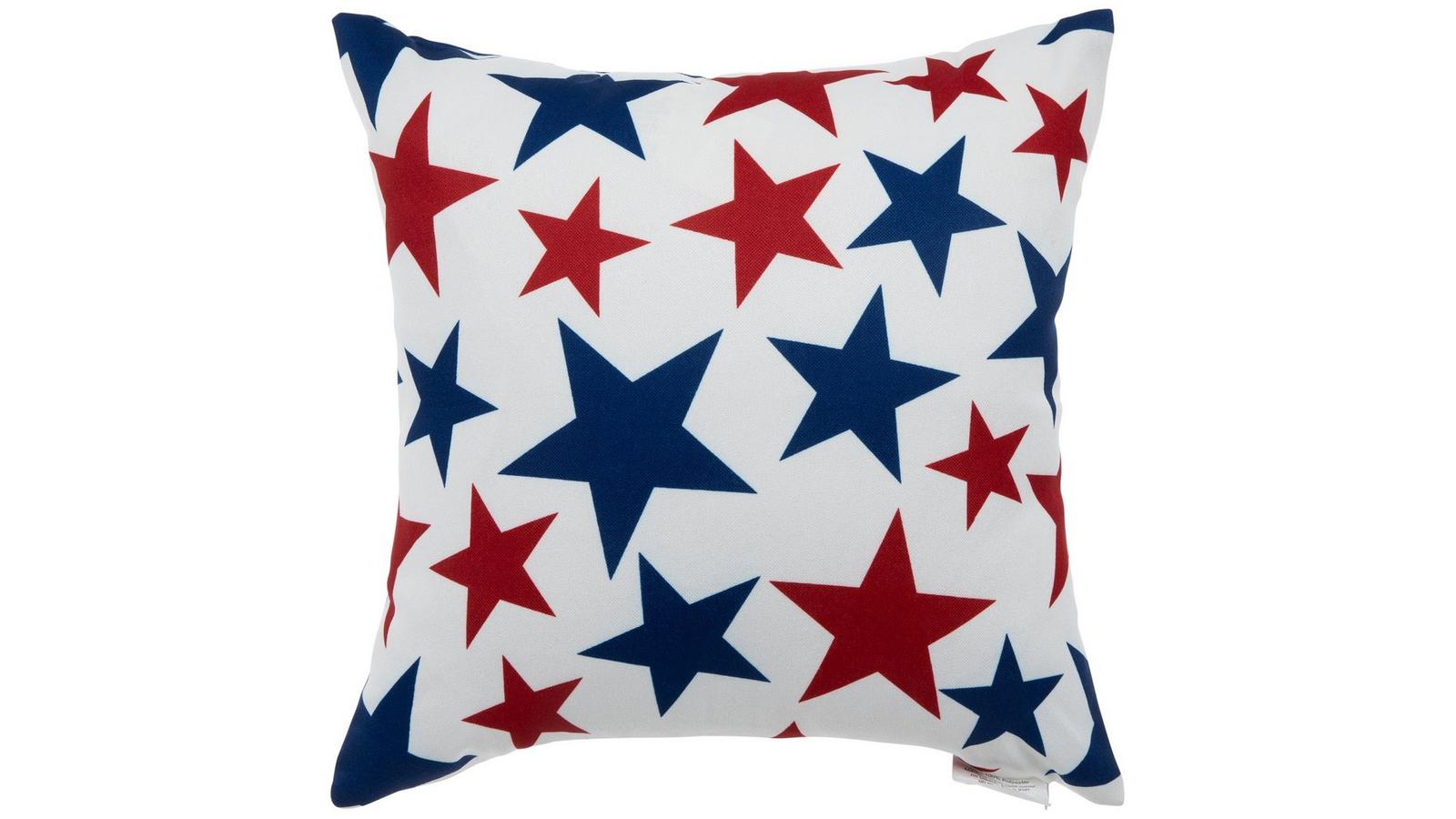 Red, White Blue Star Reversible Pillow Cover