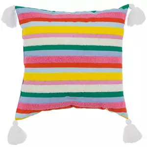 Multi-Color Striped Pillow