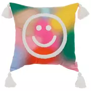 Tie Dye Smiley Face Pillow
