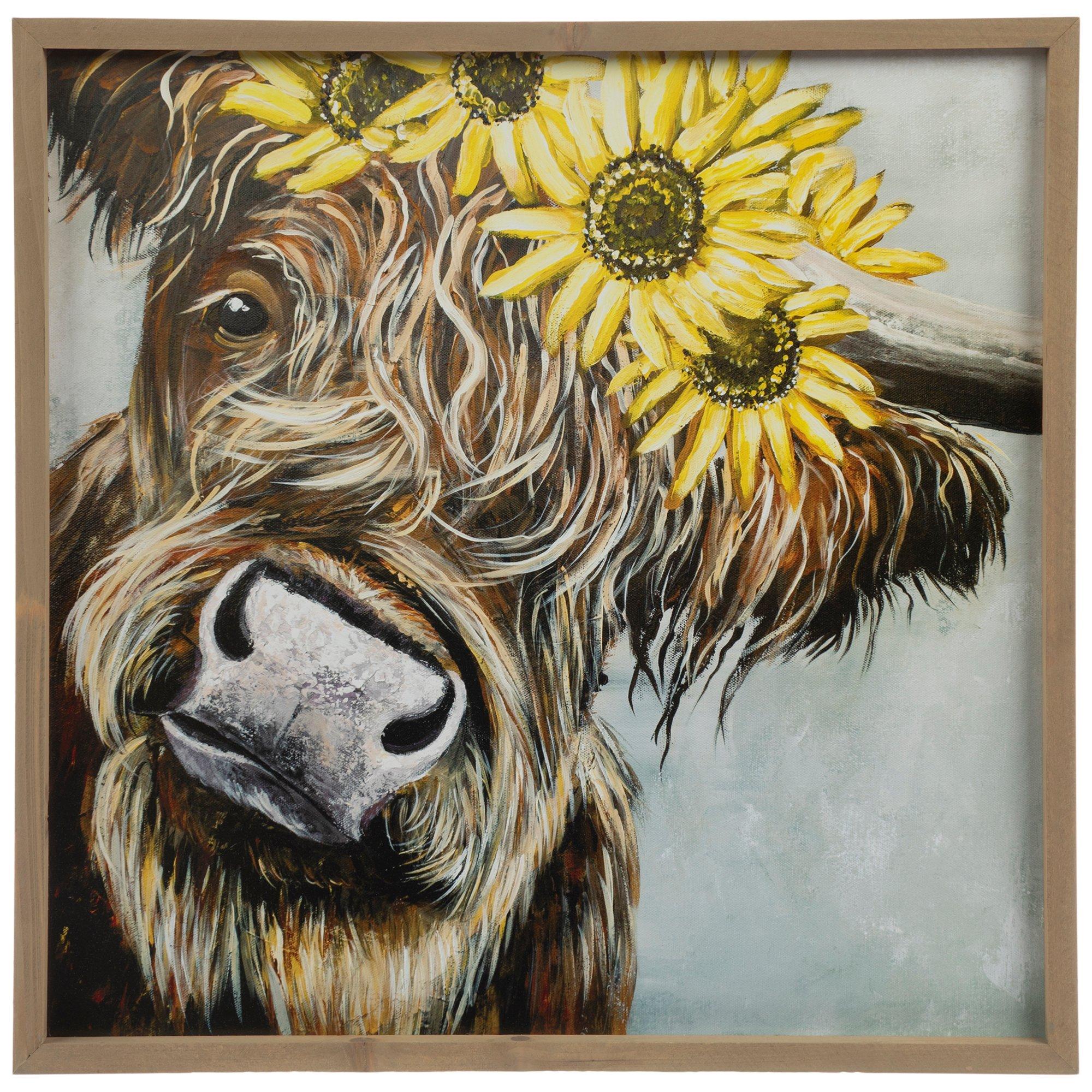 Highland Cow With Sunflowers Wood Wall Decor Hobby Lobby 5944236